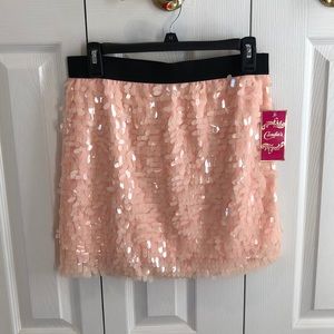 New Candie’s sparkle sequence pink skirt CUTE!